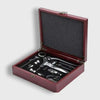 Coffret Bois Tire-bouchon Professionnel Semi-automatique Argent