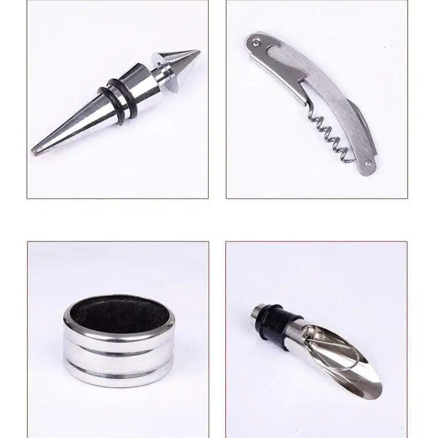 Coffret en Bois Tire-bouchon Sommelier Rouge