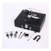 Coffret en Cuir Tire-bouchon Professionnel Argent