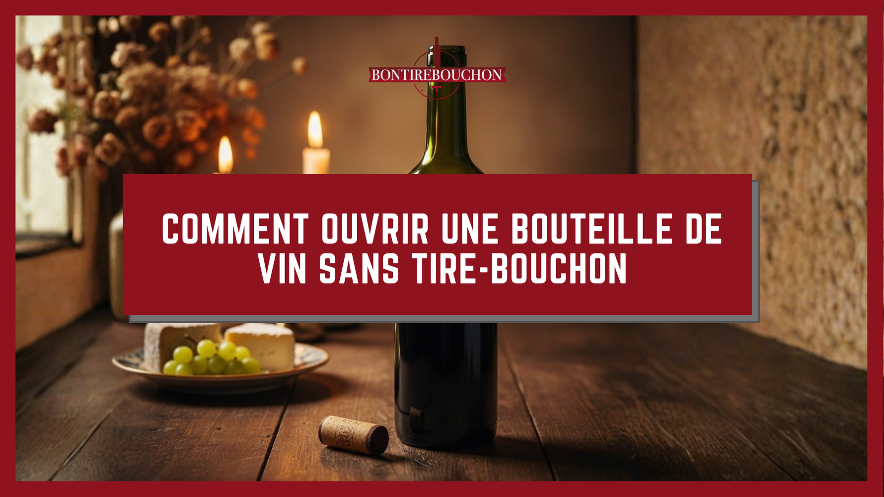 Comment ouvrir une bouteille de vin sans tire-bouchon