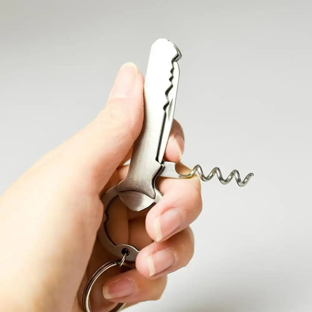 Tire-bouchon Porte-clé Décapsuleur Métal