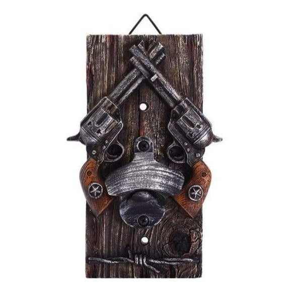 Décapsuleur Mural Bois Revolver