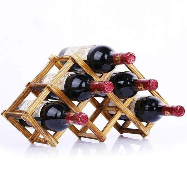 Porte-bouteille de vin 2 niveaux Casier à vin en bois 8 bouteilles Etagère  à vin empilable en bois, 43x25x31cm, Naturel - Costway