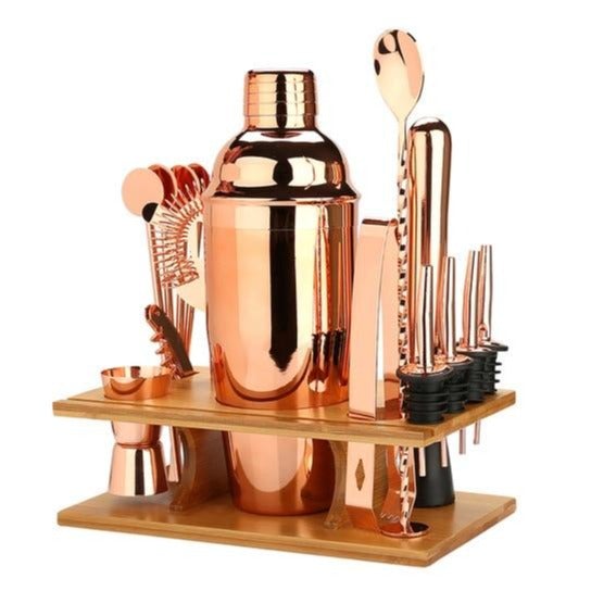FABV Kit de fabrication de cocktails – Kit de fabrication de cocktails prêt  à offrir avec livre de recettes – Ensemble à cocktail de luxe en cuivre
